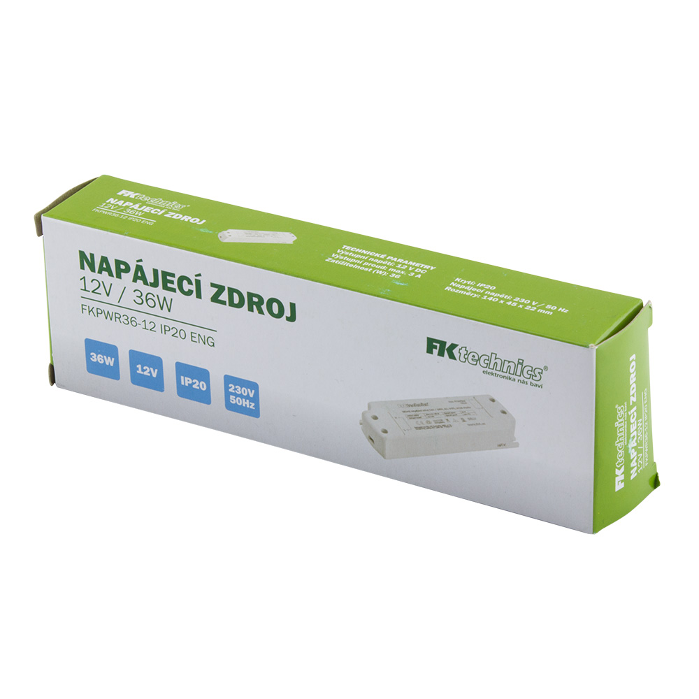 Zdroj síťový napájecí pro LED osvětlení 12V DC / 3A / 36W