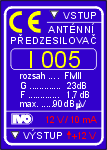 Anténní VKV zesilovač s F konektory