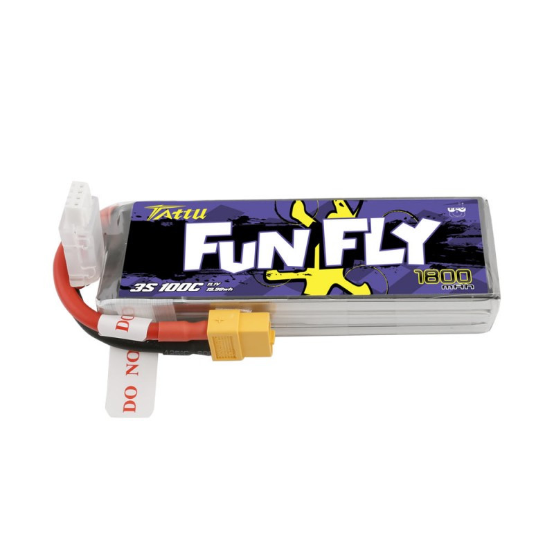TATTU FunFly LiPo Series – 3S 1800mAh 11,1V 3S1P (100C) XT60