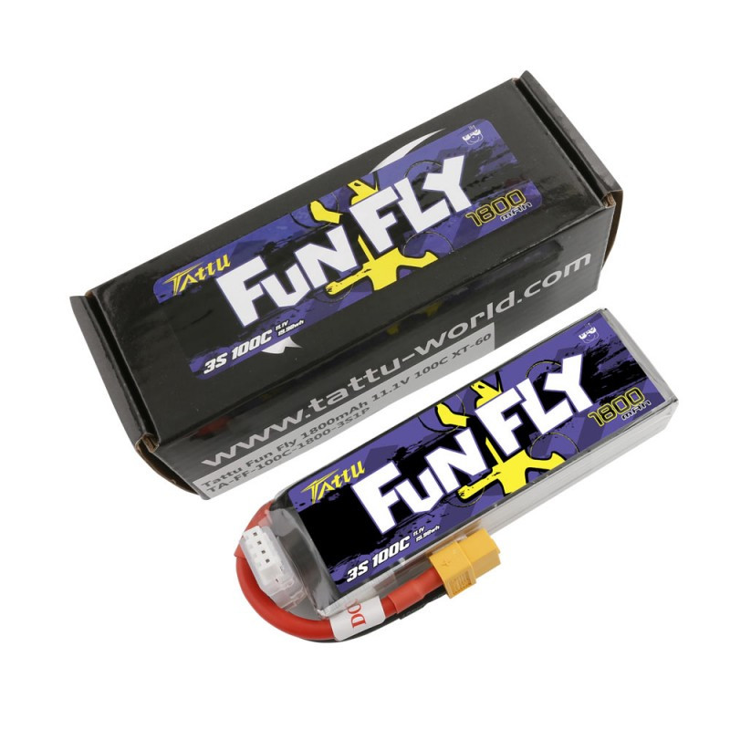 TATTU FunFly LiPo Series – 3S 1800mAh 11,1V 3S1P (100C) XT60