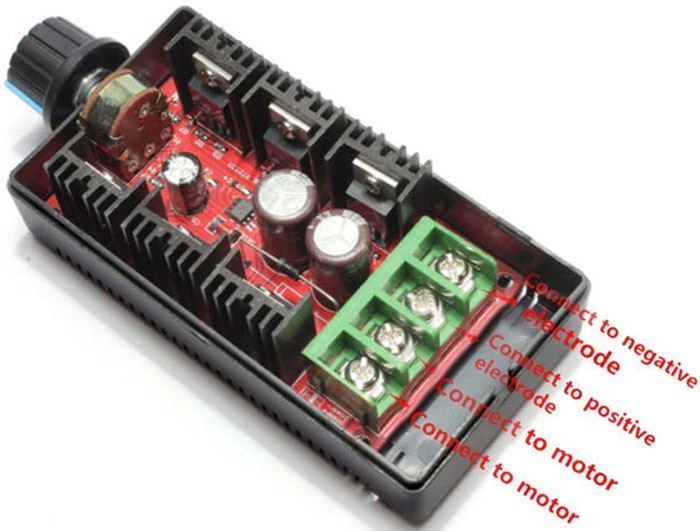 Regulátor otáček PWM stejnosměrných motorů 9-55V 40A (modul)