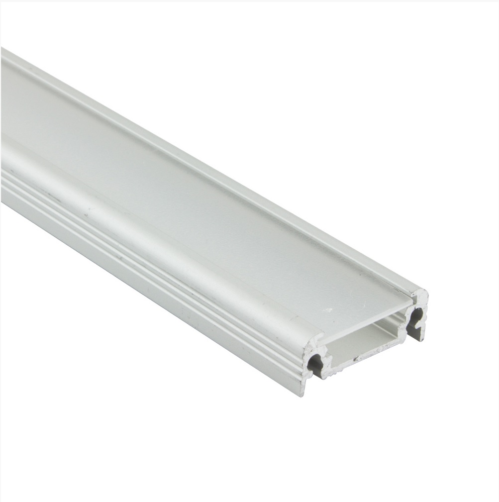 Hliníkový profil pro montáž LED pásků - (FKU11) 20 x 8mm, délka 1m + matné plexi