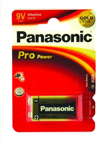 Baterie 9V (6LR61) alkalická Panasonic Pro Power