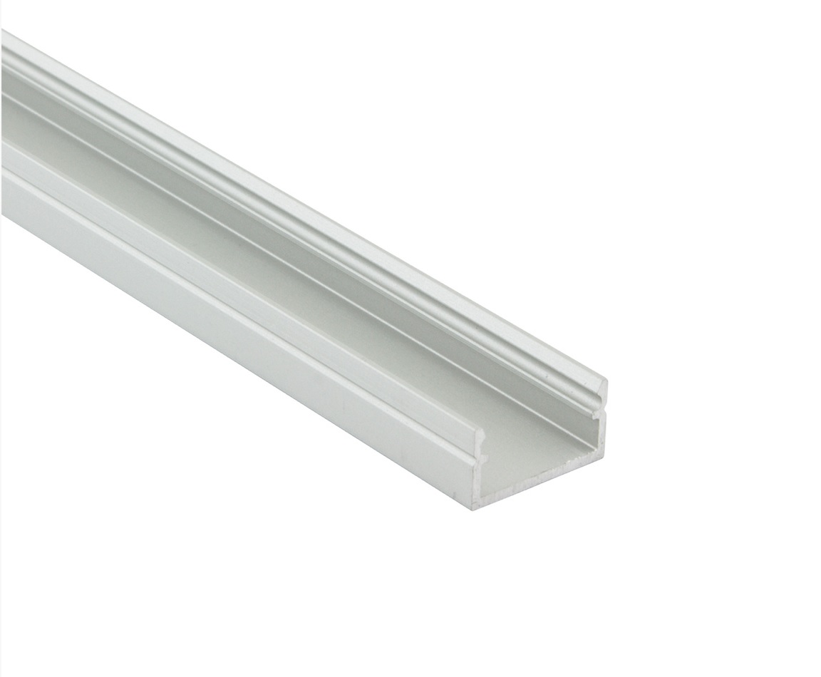 Hliníkový profil pro montáž LED pásků - (FKU13) 14.3 x 6.5mm, délka 1m + matné plexi