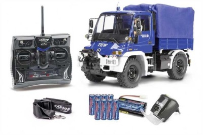 MERCEDES UNIMOG komplet vč. RC modrý