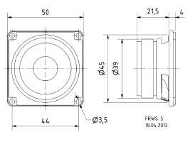 Miniaturní reproduktor VISATON 8 Ohm, 10 W