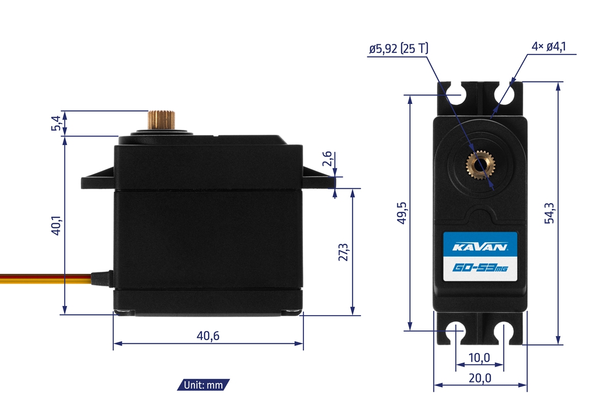 GO-53MG servo standard dig. (15 kg)