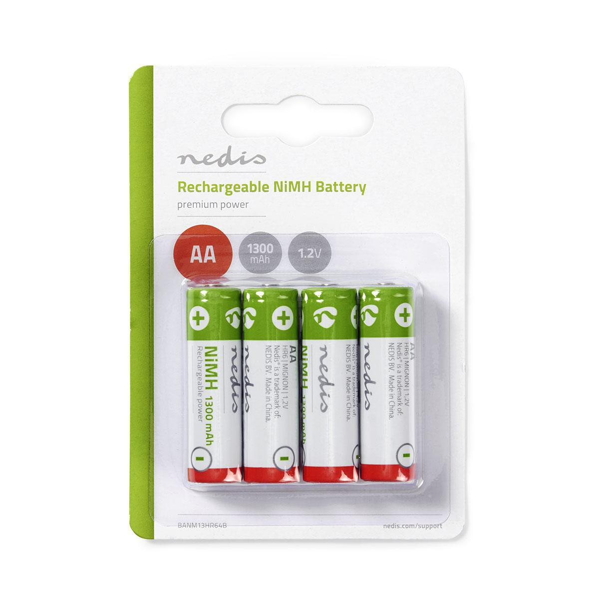 Akumulátor tužkový Ni-MH AA 1.2 V / 1300 mAh Nedis