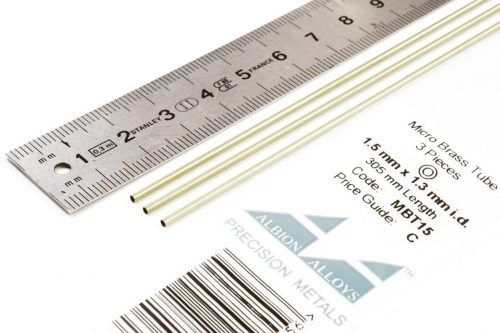 Trubka ø 1,5 - 0,1 mosaz (MBT15)