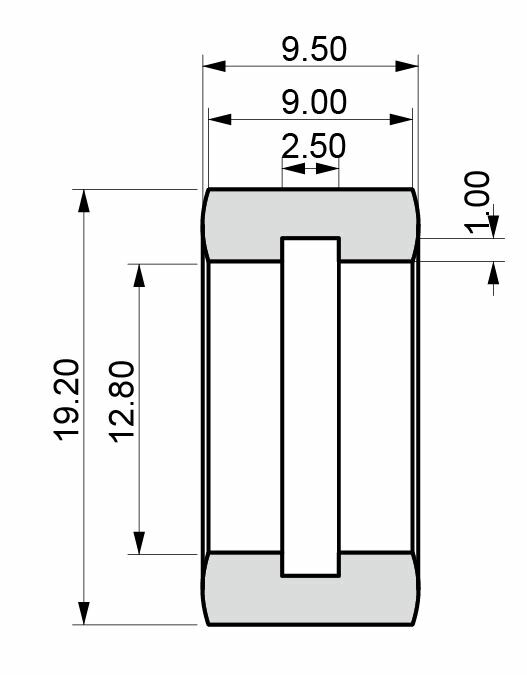 Pneu FARO 19,5 x 9,5, se vzorkem, zadní Pneumatiky autodráha ITES