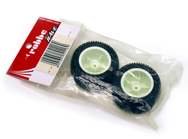 ROBBE Pneu+disk Mini Rave 4WD 1/16