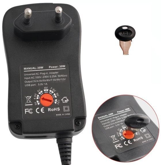 Zdroj pulzní Manual 30W, 2500 mA + USB 5V/2,1A