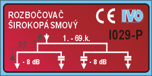 Anténní rozbočovač 4-výstupy širokopásmový s F konektory