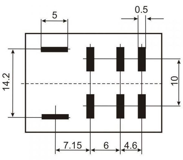 Relé HTL2C 12VDC