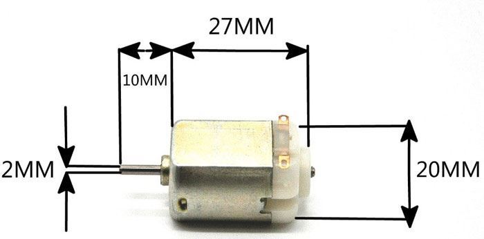 Elekromotor 3-5V/0,4A/17 000 ot/min.