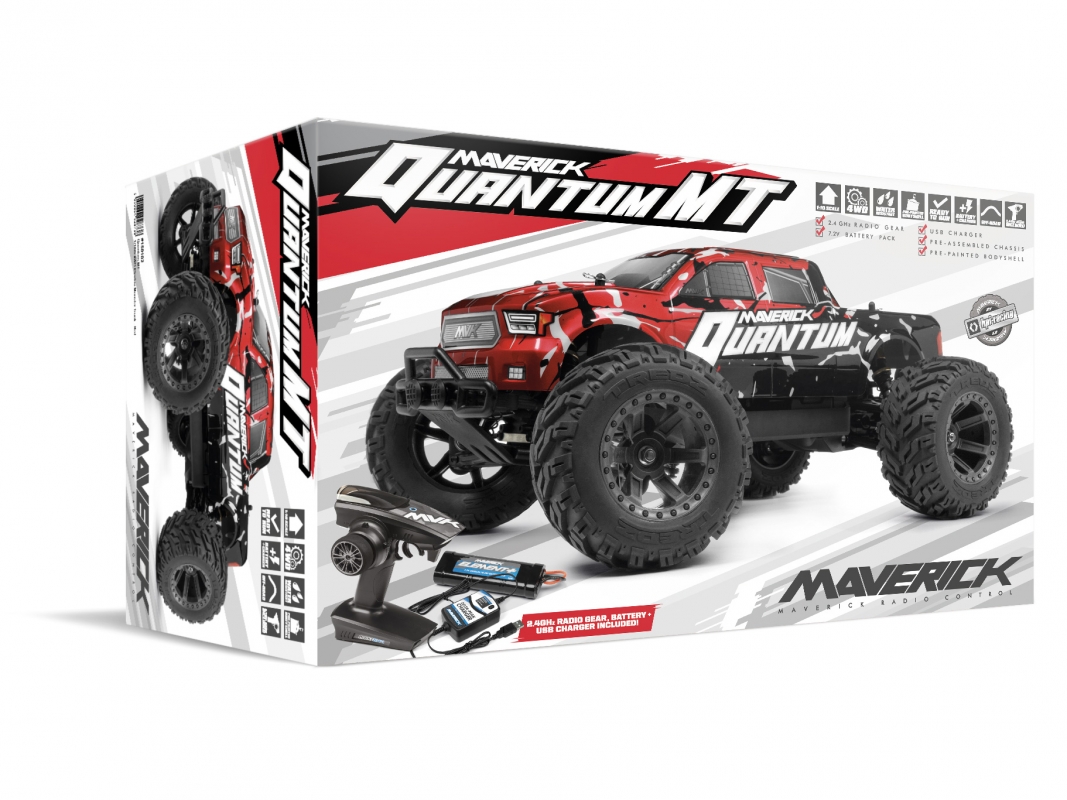 Quantum MT 1/10 4WD Monster Truck RTR - Červený