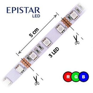 LED pásek 60LED/m, 5050, IP20, RGB, 12V