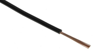 Vodič izolovaný měděný lanko 0,50 mm² černý