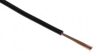 Vodič izolovaný měděný lanko 1,0 mm² černý