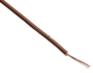 Vodič izolovaný měděný lanko 1,0 mm² hnědý