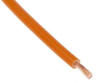 Vodič izolovaný měděný lanko 1,0 mm² oranžový
