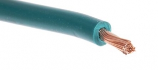 Vodič izolovaný měděný lanko 1,0 mm² zelený
