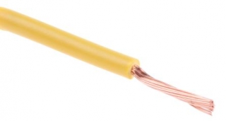 Vodič izolovaný měděný lanko 1,0 mm² žlutý