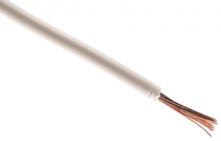 Vodič izolovaný měděný lanko 1,5 mm² bílý