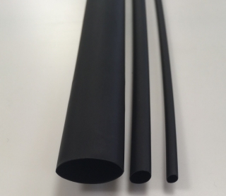 Bužírka smršťovací - 19 mm / 9.5 mm černá, délka 1000 mm