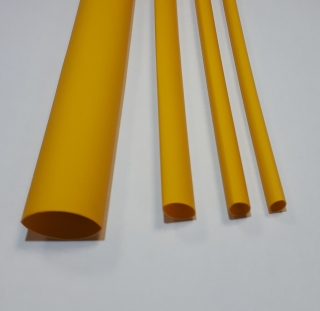 Bužírka smršťovací - 4.8 mm / 2.4 mm žlutá, délka 1000 mm