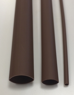 Bužírka smršťovací - 6.4 mm / 3.2 mm hnědá, délka 1000 mm