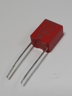 Kondenzátor polyesterový 330nF/100V MKS2 THT