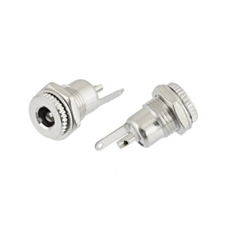 Konektor DC 2.1mm zdířka panelová kovová