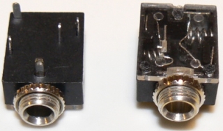 Zásuvka JACK 3.5 STEREO plastová panelová do DPS