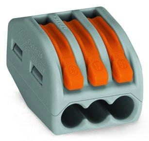 Svorka WAGO 222-413, 3 x 0,08-4 mm2 s páčkou