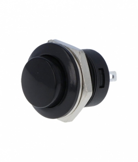 Tlačítko kul. spínací. 2pin OFF-(ON) 250V/3A černé