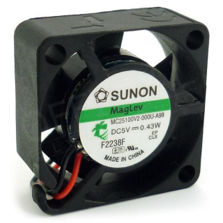 Ventilátor axiální 5VDC,  25x25x10mm, 5,1m3/h; 16dBA