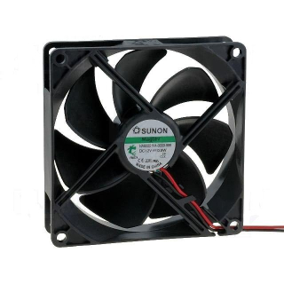 Ventilátor axiální 12VDC, 92x92x25mm, 47,97m3/h; 17,7dBA