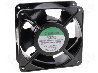 Ventilátor axiální 230VAC, 120x120x38mm, 165m3/h; 45dBA