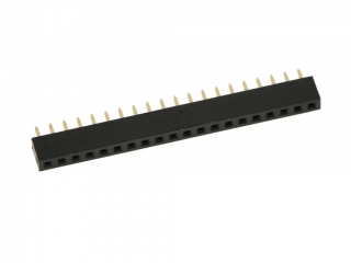 Dutinková lišta 5.7 mm,1-řada x 20, rovné vývody RM=2.54 mm