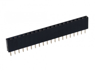 Dutinková lišta 8.5 mm,1-řada x 20, rovné vývody RM=2.54 mm