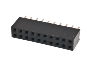 Dutinková lišta 8 mm,2-řada x 10, rovné vývody RM=2.54 mm