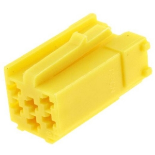Mini - ISO konektor autorádia, plastová klec žlutá