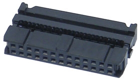 IDC zásuvka 26 pinů na plochý kabel 1,27 mm, rozteč vývodů 2,54 mm