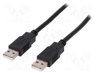 Kabel USB A zástrčka - USB A zástrčka 1m USB 2.0
