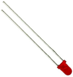 LED 3mm červená 150mcd 35°