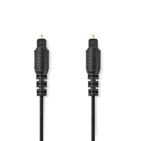 Optický audio kabel TosLink 1.00 m kulatý PVC černý