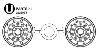 U PARTS - DISK #44-20 PŘEDNÍ EVROPSKÝ lesklý chrom