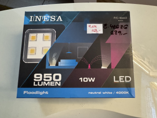LED venkovní reflektor SLIM, 10W, 950lm, 4000K, černý