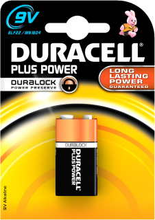 Baterie 9V (6LR61) alkalická Duracell Plus